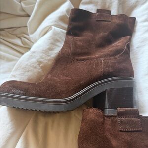 Steve Madden Brown Suede Ankle Boots